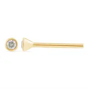 Bevilles Diamond Set Miracle Nose Pin in 9kt Yellow Gold