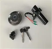 Ignition Switch for YBR125 for YBR 125 for YBR150 YS150 2 Wire Line Ignition Motorcycle Ignition Switch Fuel Gas Cap Seat Lock Key Kit Motorcycle Ignition Switch Lock