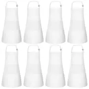 /12/24 Pack Adjustable Kids Apron Bulk with 2 Pockets Toddler Apron 8 White