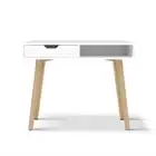 Computer Desk Drawer Cabinet Shelf White 90CM Artiss