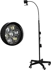 LED Medical Examination Lamp, Medical Examination Lamp with Flexible Gooseneck, Gynecology Examination Lamp, Surgical Lamp for Pets with Rolling Base, Dimmable (Black)