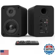 Bestisan SR04 Bluetooth Bookshelf Speakers for Record Player, Powered Studio