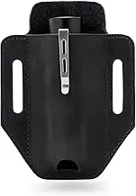 VIPERADE PJ31 Multitool Sheath and Flashlight Holster for Belt, EDC Pocket Pouch Leather for Men, Belt Holster for Multitool, Flashlight, Folding Pocket Knife (Black)
