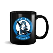 VF-143 Pukin' Dogs Tomcat UVDTF 11 oz Black Mug