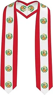 [EdWal] Flag of Peru print Graduation Stole and Sash Class for Unisex Adult Honor Stole Honor Stole of 2025