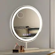 Embellir Frameless Makeup Mirror, Vanity Mirrors Beauty Cosmetic Dressing Bathroom Decor, LED Strip with 10X Magnification Bluetooth Speaker Frameless Dimable with Lights