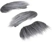 1 Set Realistic Fake Eyebrow and Mustache Costume Prop for Halloween Parties Self Adhesive Beard Set for Cosplay Festive Gatherings and Masquerades