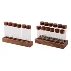 Coffee Containers with Shelf Food Storage Container Wooden Display Stand