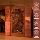 DIY Book Nook Kit 3D Wooden Puzzle Bookshelf Insert Decor with LED Light wuWsW