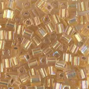 Miyuki 4mm Cube Beads - Silver-Lined Gold AB