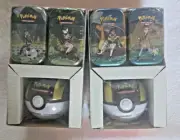 2X SPANISH Crown Zenith Tins 2X & POKEBALL w/ Evolving Skies (2x) * READ*