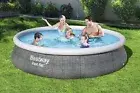 BESTWAY 13' x 33" FAST SET EASY INFLATABLE POOL WITH FULTER PUMP & FILTER!