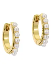 Ted Baker Gold Tone Persia: Pearl Huggie Earrings (F08483) | $69
