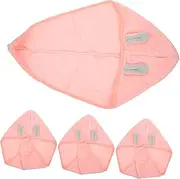 HONMEET 4pcs Chiffon Hair Towels Soft Absorbent Quick Dry Wraps for Women Girls Bathing Towels