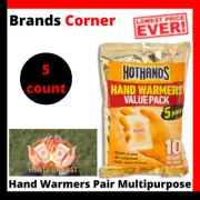 5count HOTHANDS Hand Warmers Pair Multipurpose Air Activated Long Lasting 30%OFF