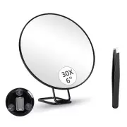 30X Magnifying with Stand Tweezers Magnified Makeup with 3 Suction Cups6836