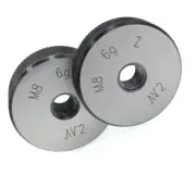 ISO Metric Thread Ring Gage M8 X 1.25 6g Threaded Ring Gauges GO And NOGO