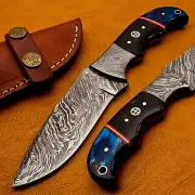 Premium Quality Handmade Damascus Steel Skinner Knife with Leather Sheath