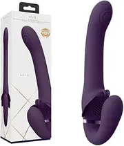 Vive Satu Pulse Wave Strapless Strapon Vibrator, Purple