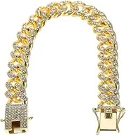 FIXOSHEE Stylish Dog Chain with Decor Lightweight Metal Collar for Dogs for Parties Photos Comfortable Day Wear Cat Chain Accessory