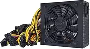 1800W Rated Miner Power Supply 80% Efficiency AC 180-260V ATX Mining Power Source Support 8 CPU Card Max Up to 2000W