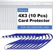 10 pack WATERPROOF CDC Vaccination Card Holder Record 4 x 3 Protector vaccine