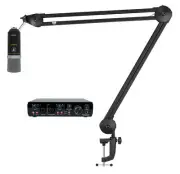 Mackie EM-91CU Condenser Microphone+Warm Audio Boom Arm+Recording Interface