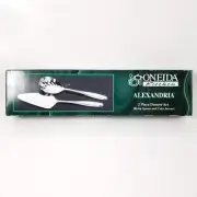 Oneida Alexandria Dessert Set Cake Pie Server Berry Spoon Glossy 18/0 Stainless