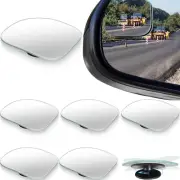 6 Pack Spot Round Blind Mirror Glass Frameless Convex Rear View Mirror 360
