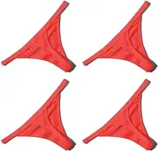 [OFFSUM] Women's Thong Panties - 4Pcs/Set Sexy Cotton G-String Low Waist Stretchy Panties Fashion Seamless Solid Color Ultra Thin Casual Underwear
