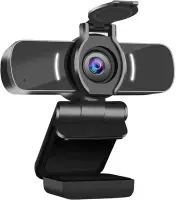 Computer Camera with Microphone, 1080P Webcam with Webcam Cover Compatible wi...