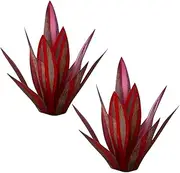 2 PCs Metal Agave Outdoor Art Flowers Decorations Metal Agave Plant Yard Art Decor DIY Hand Painted Tequila Rustic Sculpture