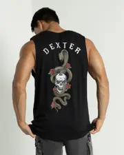 [Dexter] Dexter Men's Engulf Muscle Tank Top in Black Size Medium M Black