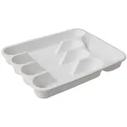 Connoisseur Cutlery Tray 5 Compartment Organiser White Forks Knives Spoons