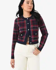 Siane Check Knit Cardigan