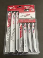 Milwaukee 16 PIECE Reciprocating Saw Blade Bimetal Cutting Sawzall MADE IN USA