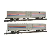HO WALTHERS 932-26022 60 MATERIAL HANDLING CAR 2PK AMTRAK PHASE 3 US MAIL EMBLEM