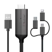 USB Type-C to HDMI Lightning Pin Micro USB 1080P Adapter Cable Audio Video Lead TV USB