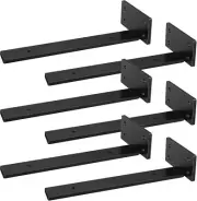 Riuog 6 Pack Heavy Duty Shelf Bracket, 13.8in Floating L Shelves Brackets
