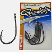 Gamakatsu Inline Octopus Straight Eye Fishing Hooks Size 4/0 to 10/0