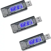 3pcs KWS-V21 USB Current and Voltage Detector USB Tester Capacity Tester USB Voltage and Current Meter