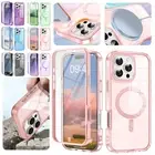For Apple iPhone 16 15 14 13 12 11 Pro Max Plus Magsafe Case Color Clear Cover