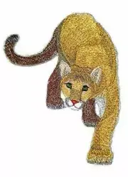 Cougar Embroidered Iron on/Sew Patch [6" x 5"]