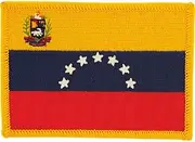 [Artisan Owl] Venezuela Flag 2.5-3.5" Embroidered Iron-On Patch