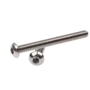 Hex Socket Button Cap Head Screws Bolts, M3 x 30mm 304 Stainless Steel Metric, Hexagon Coarse Threaded Machine Fully Thread Allen SUS Storage
