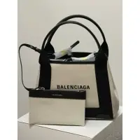 在飛比找蝦皮購物優惠-巴黎世家BALENCIAGA Navy XS Cabas 帆