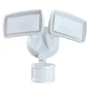 good earth 180-degree white hardwired led motion-activated flood light w/Timer