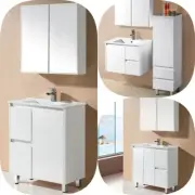 Slim 750x360mm SNN PVC Waterproof Polyurethane Gloss White Vanity Ceramic Top
