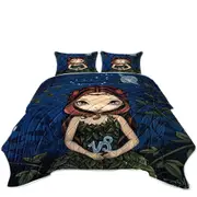 Cool Zodiac Art Capricorn Night Girl Coverlet