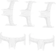 VICASKY 5Pcs Eyebrow Ruler Precision Eyebrow Tattooing Stencils for Symmetrical Brow Shaping Durable Plastic Measuring Tool with Scale for Accurate Positioning